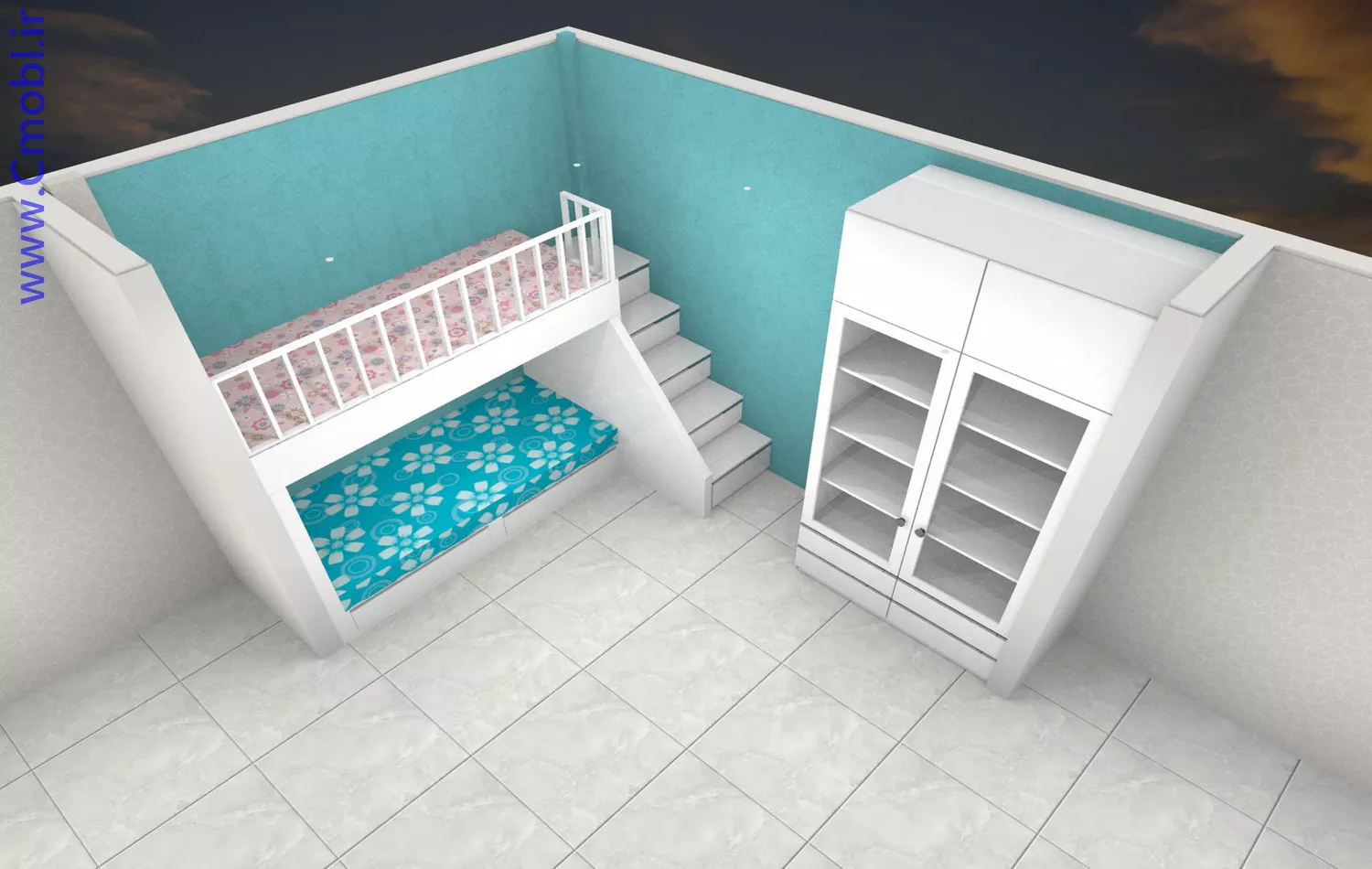 تخت دو طبقه اتاق کودک